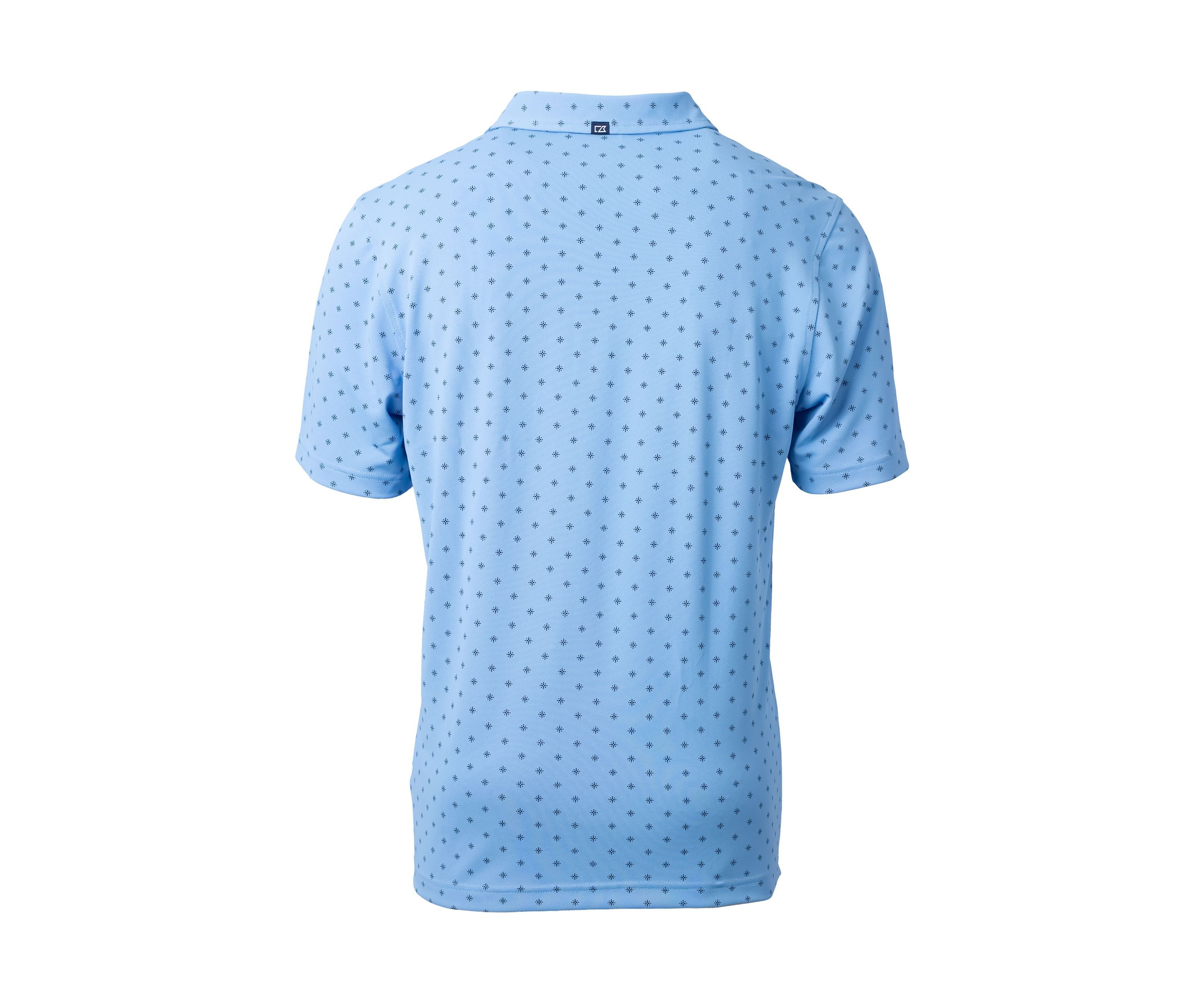 Virtue Eco Pique Tile Print Recycled Mens Polo