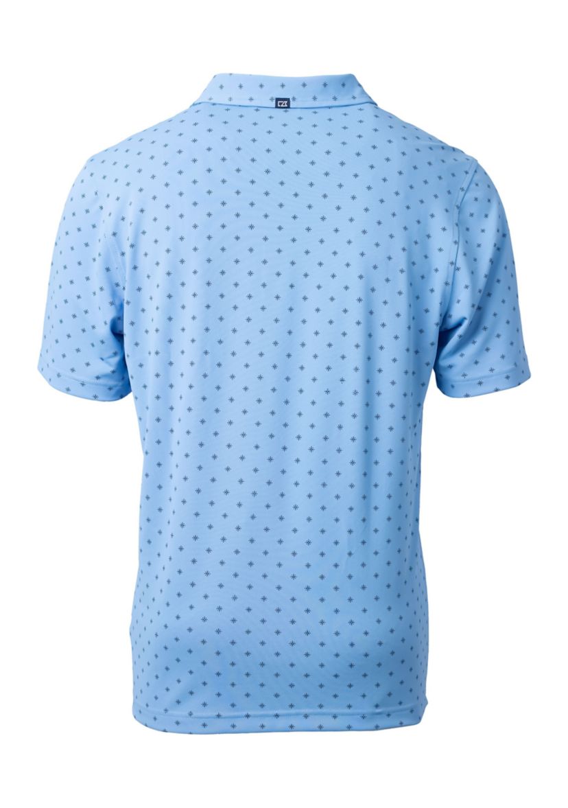 Virtue Eco Pique Tile Print Recycled Mens Polo