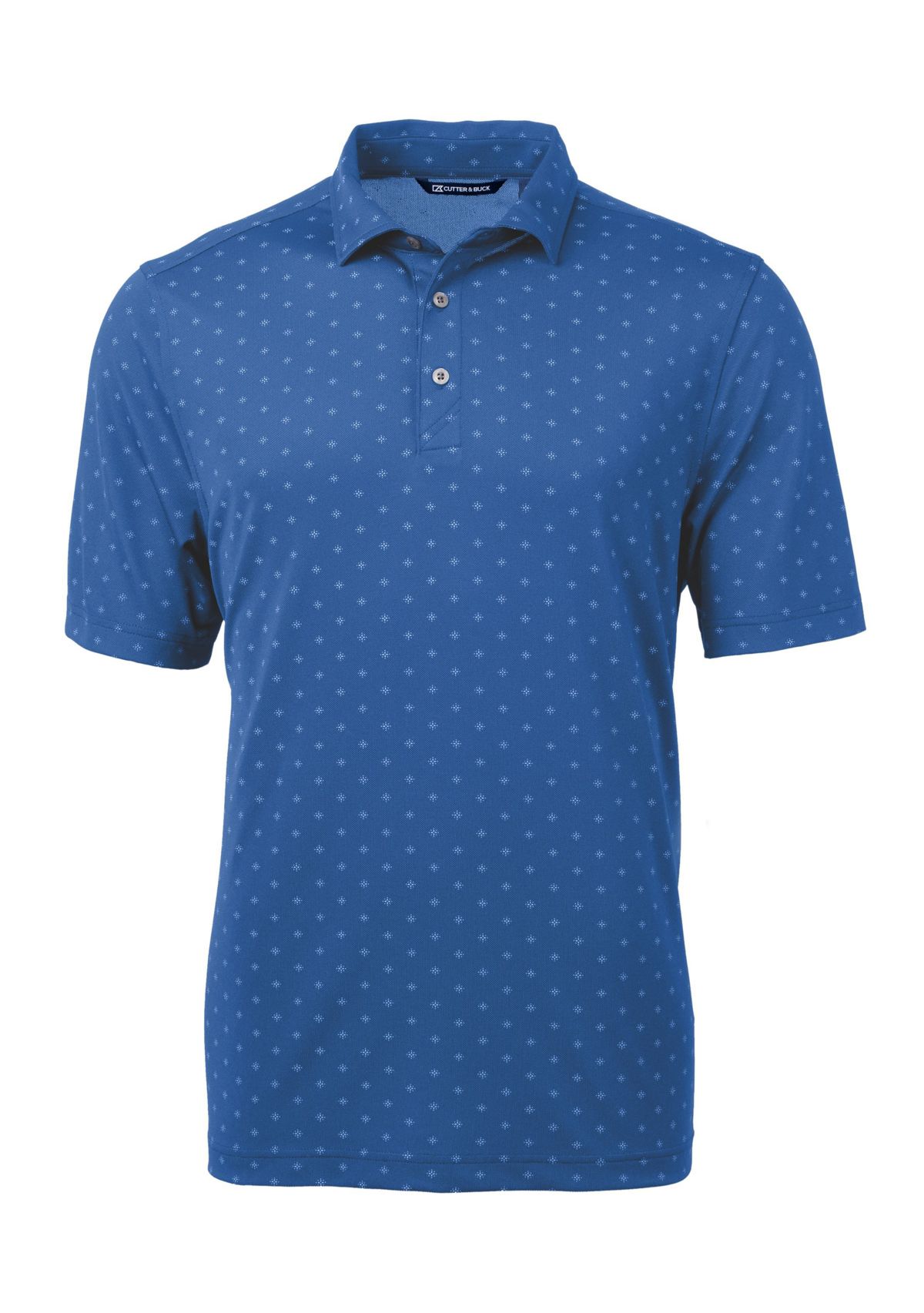 Virtue Eco Pique Tile Print Recycled Mens Polo