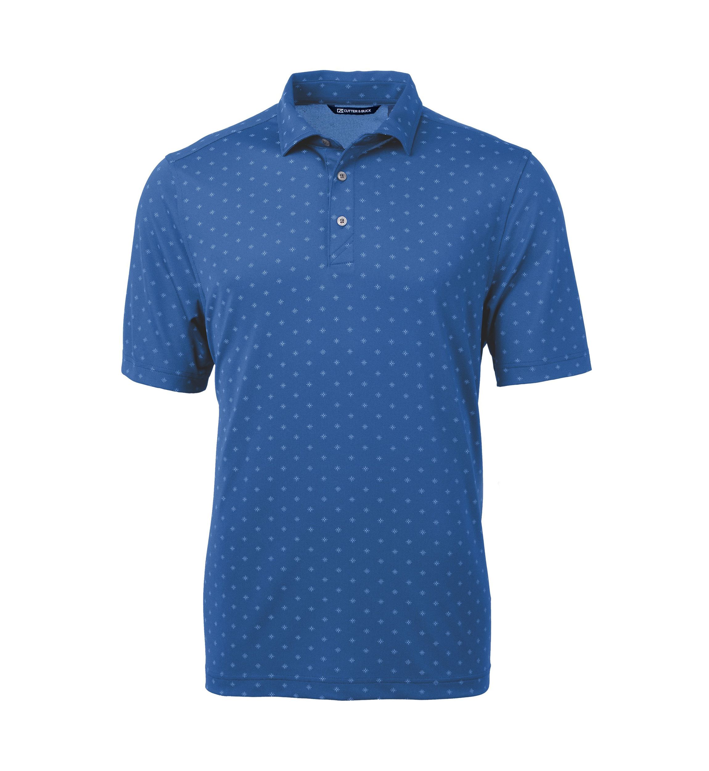 Virtue Eco Pique Tile Print Recycled Mens Polo