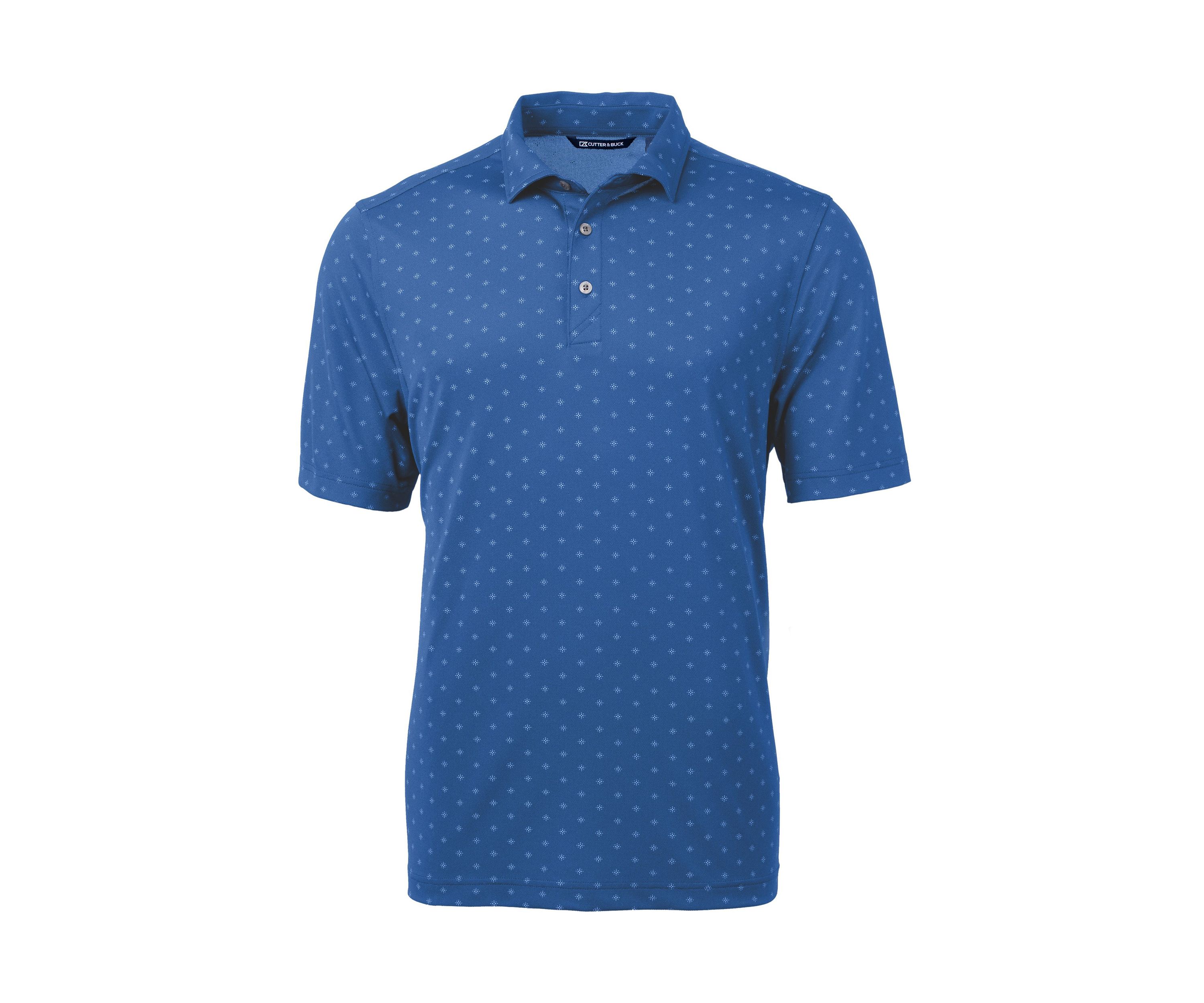 Virtue Eco Pique Tile Print Recycled Mens Polo