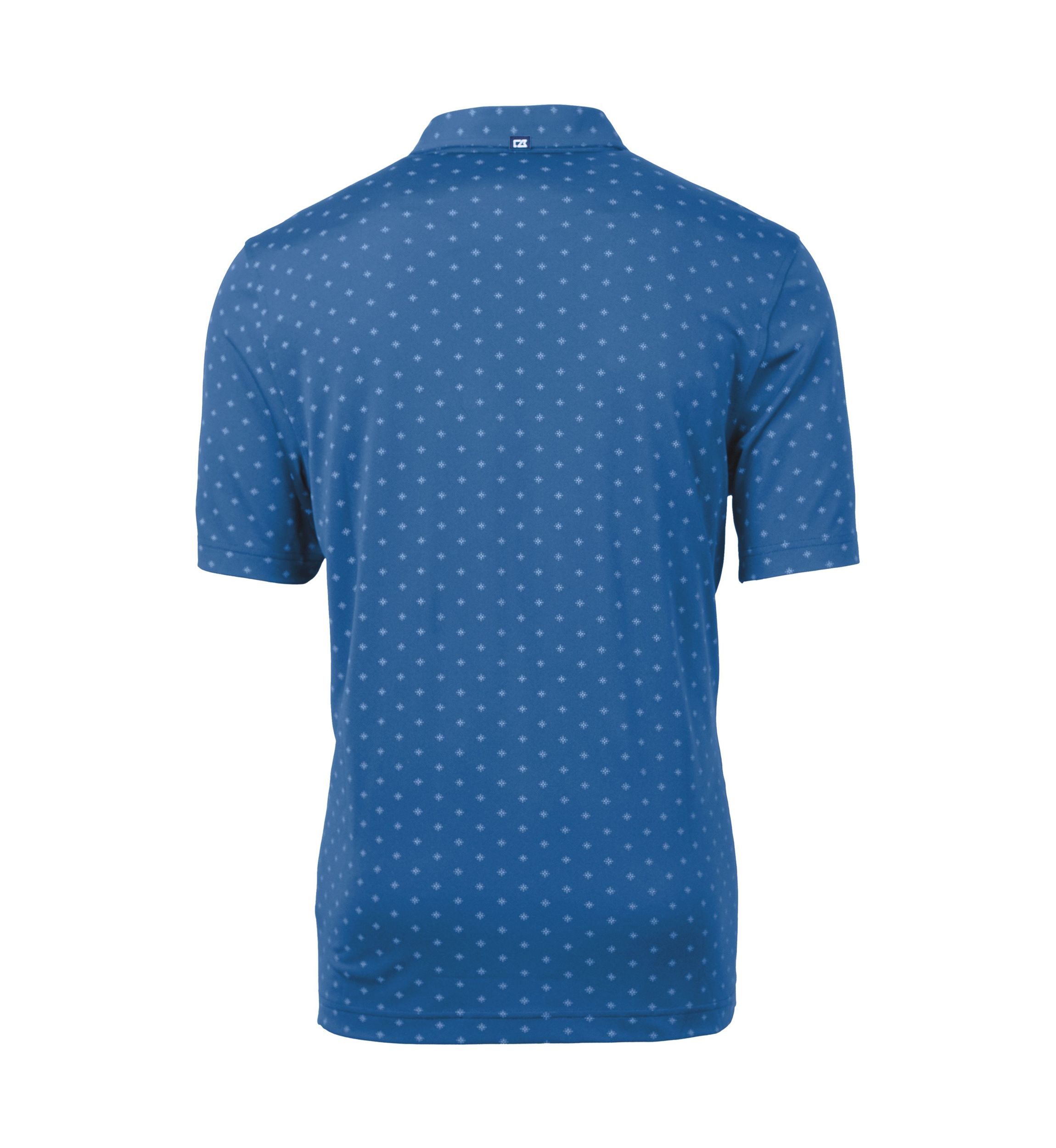 Virtue Eco Pique Tile Print Recycled Mens Polo