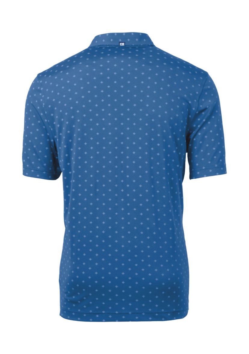 Virtue Eco Pique Tile Print Recycled Mens Polo