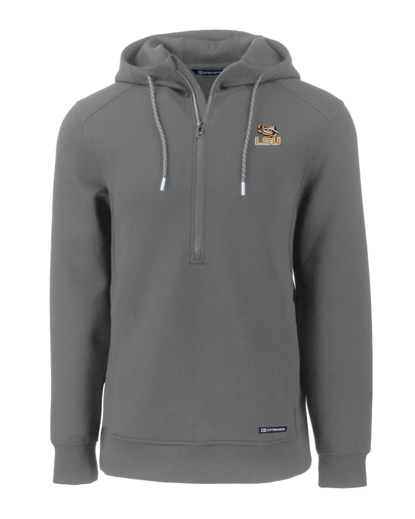 NCAA LSU Tigers Roam Eco Half Zip Recycled Pullover Hoodie