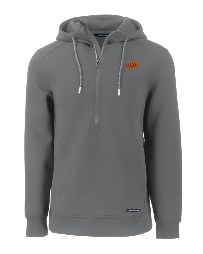 NCAA Oklahoma State Cowboys Roam Eco Half Zip Recycled Pullover Hoodie