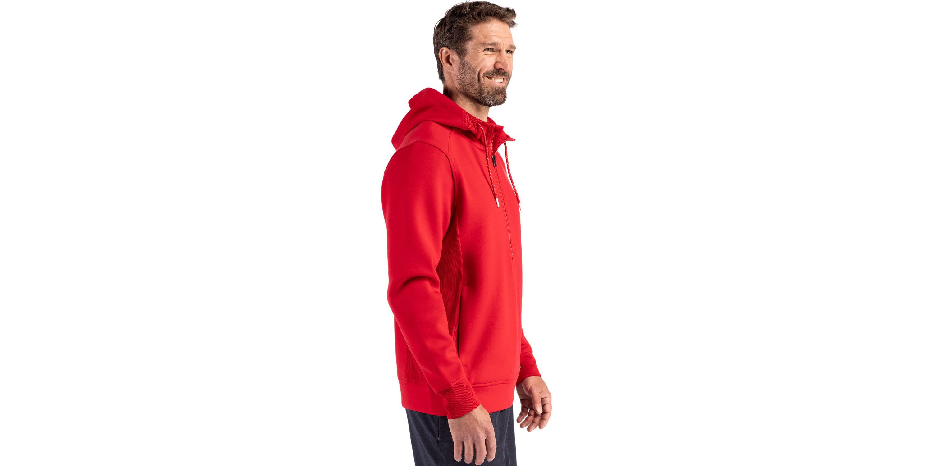 Cutter & Buck Roam Eco Half Zip Recycled Mens Hooded Pullover