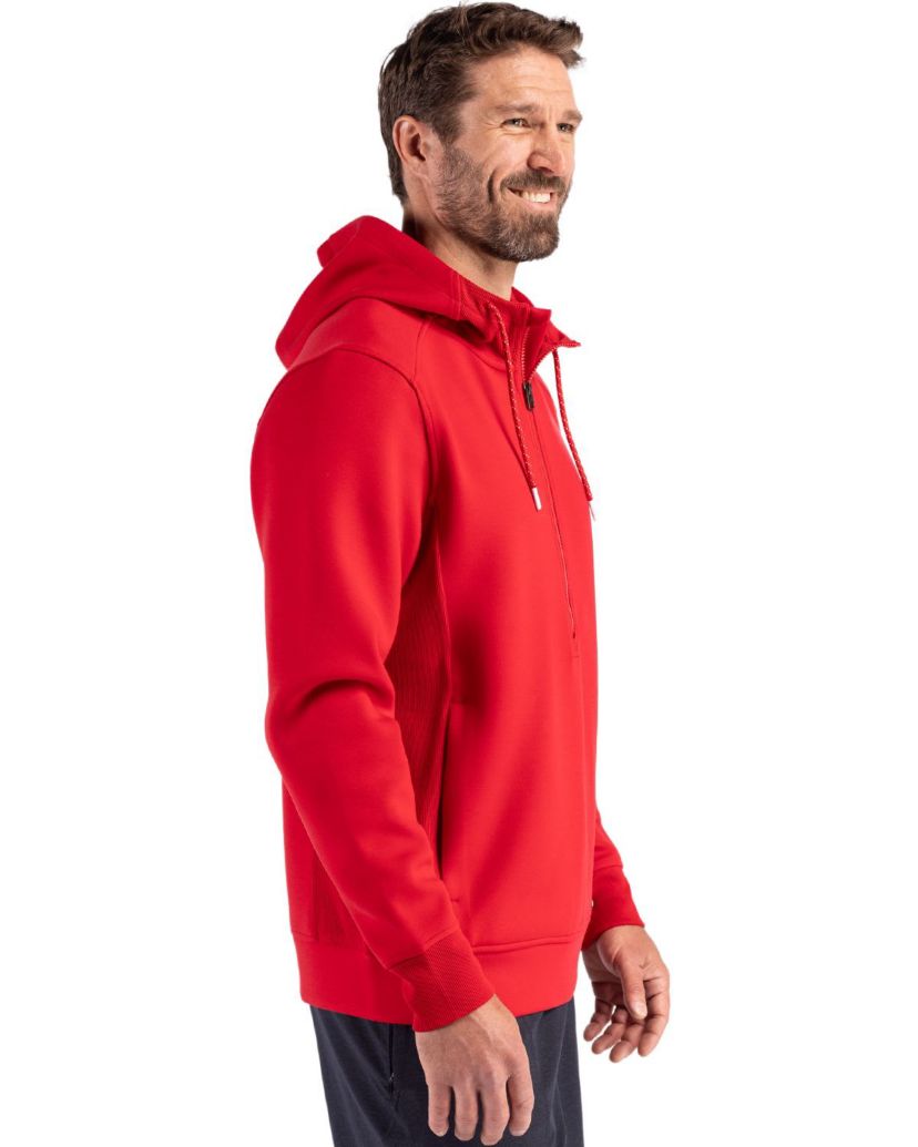 Cutter & Buck Roam Eco Half Zip Recycled Mens Hooded Pullover