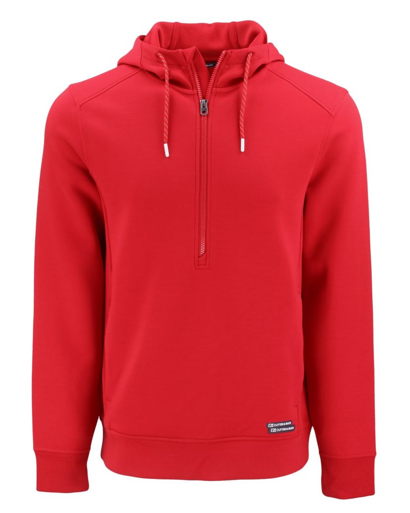 Cutter & Buck Roam Eco Half Zip Recycled Mens Hooded Pullover