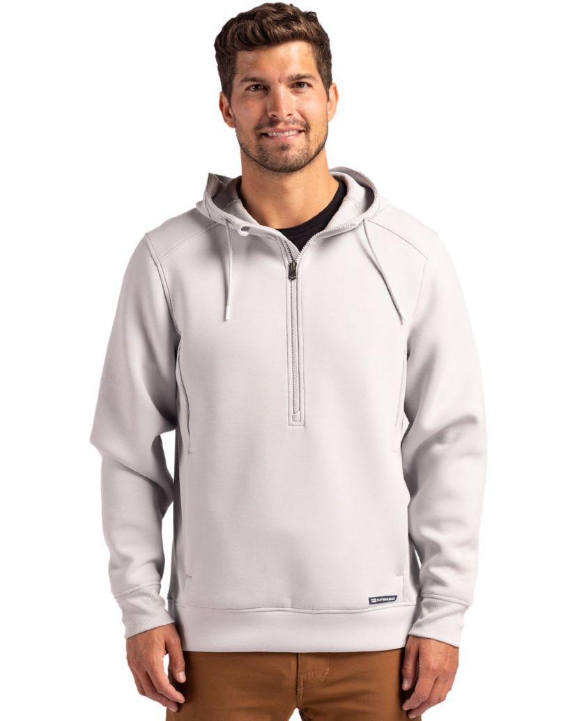 Cutter & Buck Roam Eco Half Zip Recycled Mens Hooded Pullover