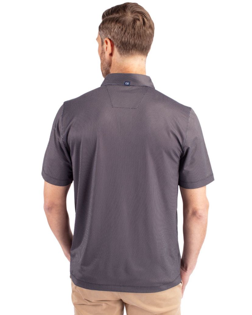 Cutter & Buck Pike Eco Symmetry Print Stretch Recycled Mens Polo