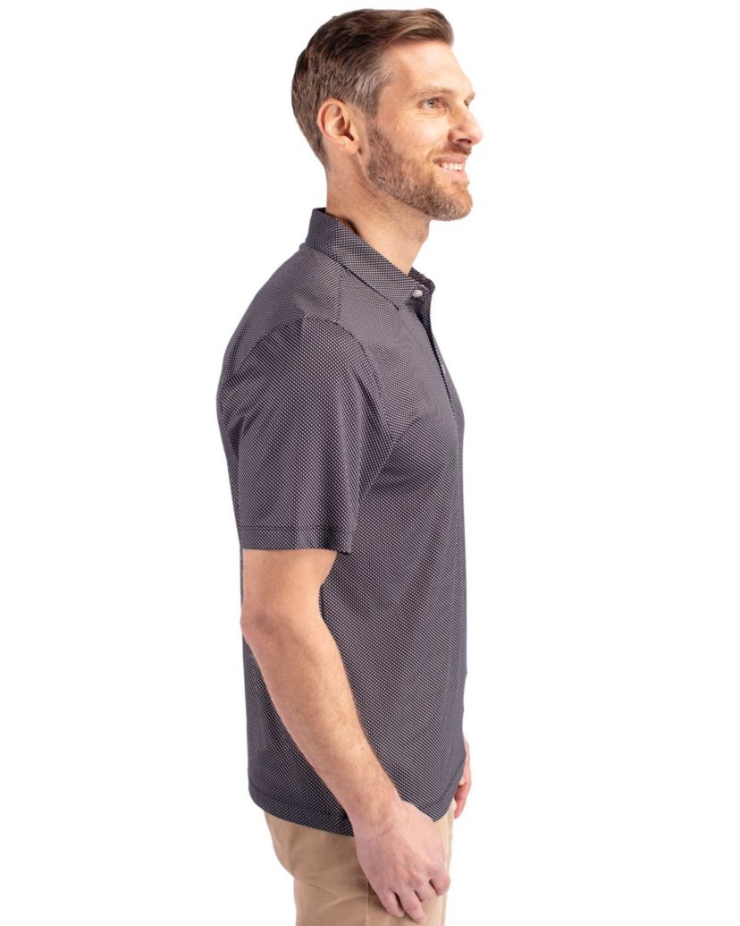 Cutter & Buck Pike Eco Symmetry Print Stretch Recycled Mens Polo