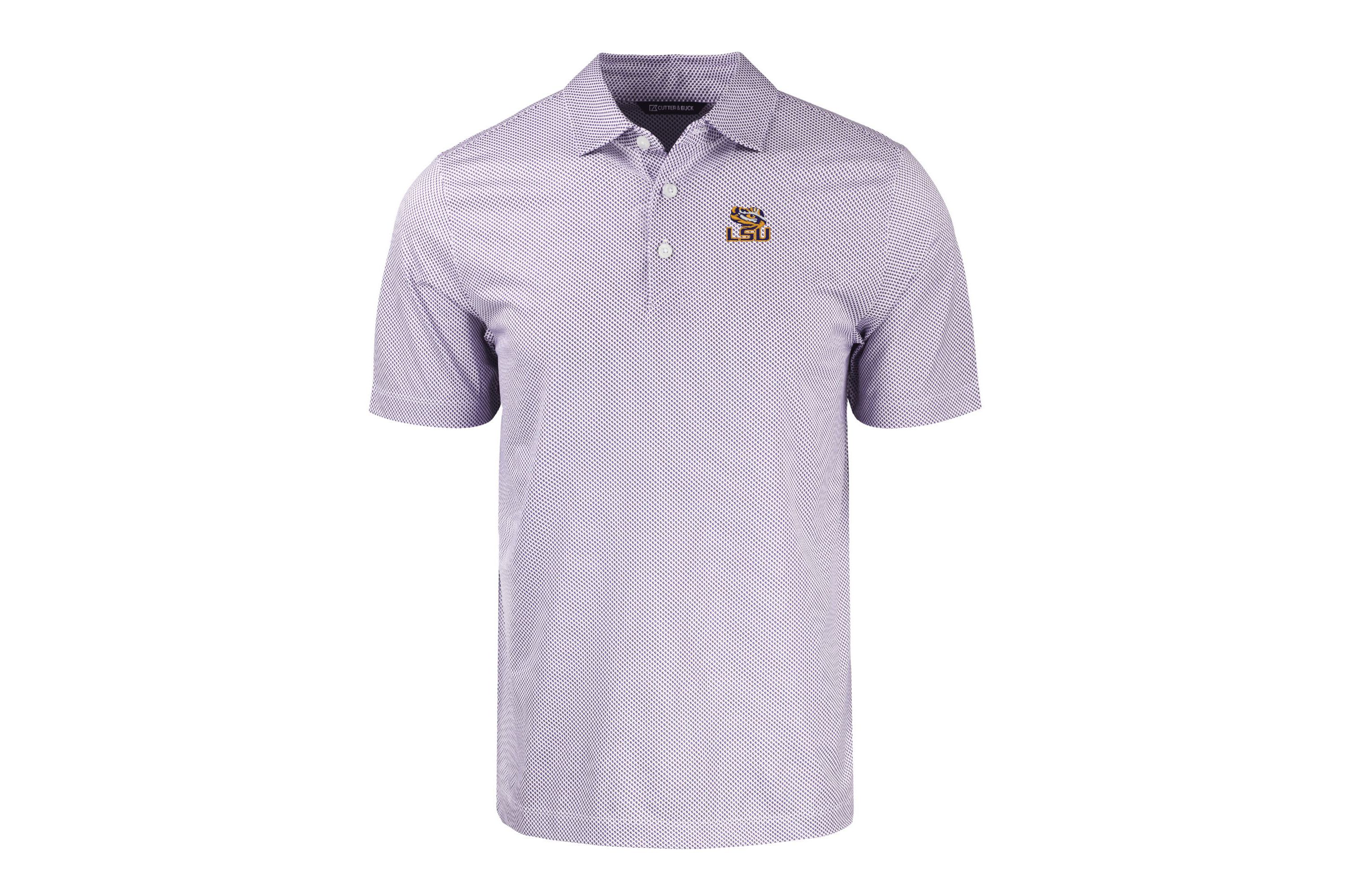 NCAA LSU Tigers Pike Eco Symmetry Print Stretch Recycled Polo