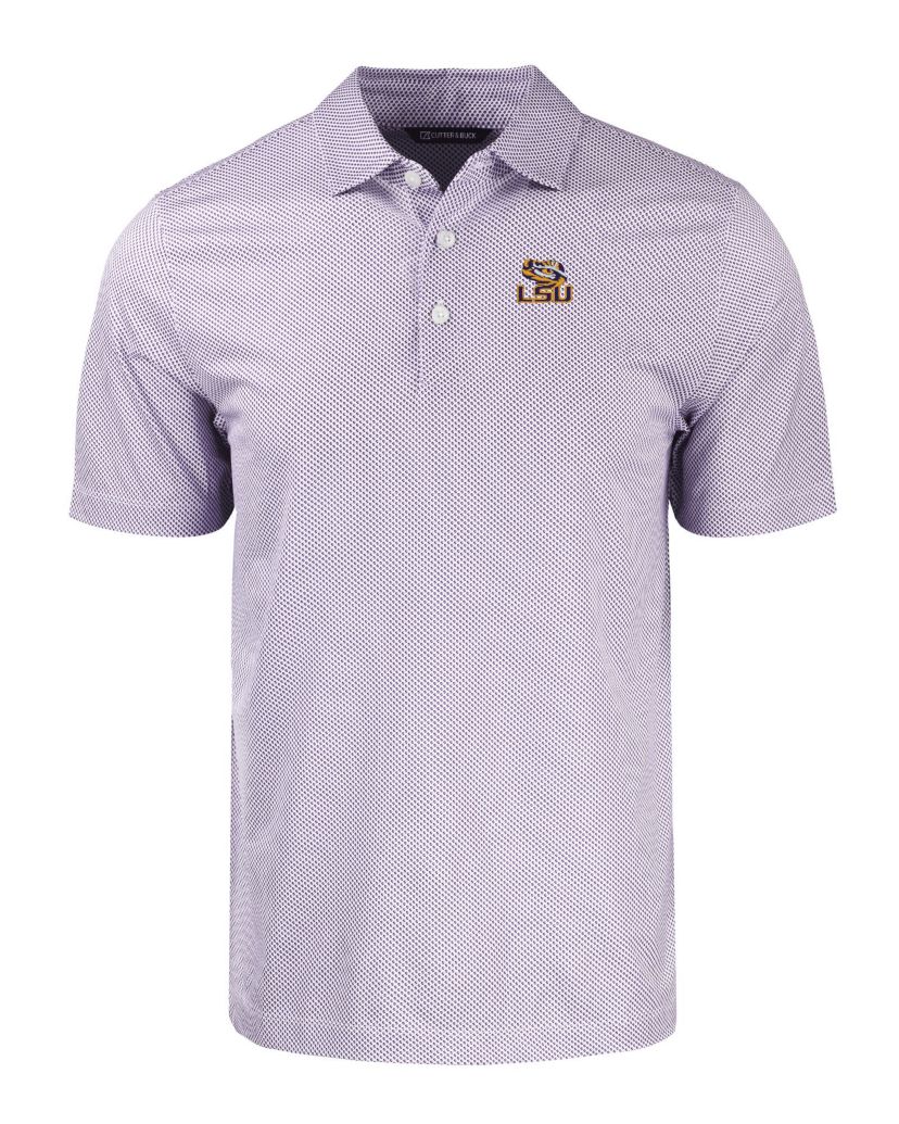 NCAA LSU Tigers Pike Eco Symmetry Print Stretch Recycled Polo