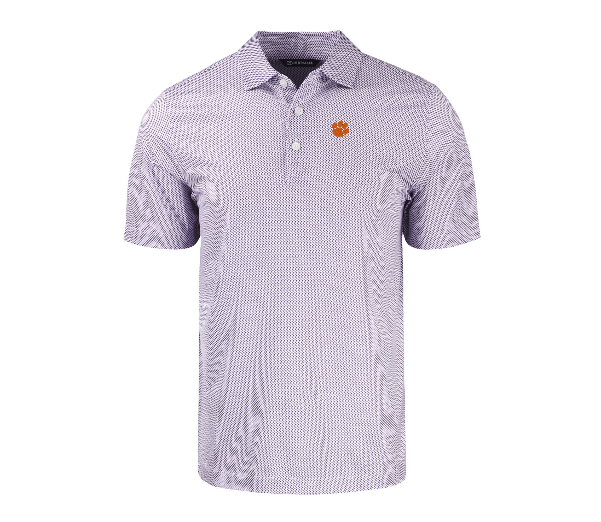 NCAA Clemson Tigers Pike Eco Symmetry Print Stretch Recycled Polo