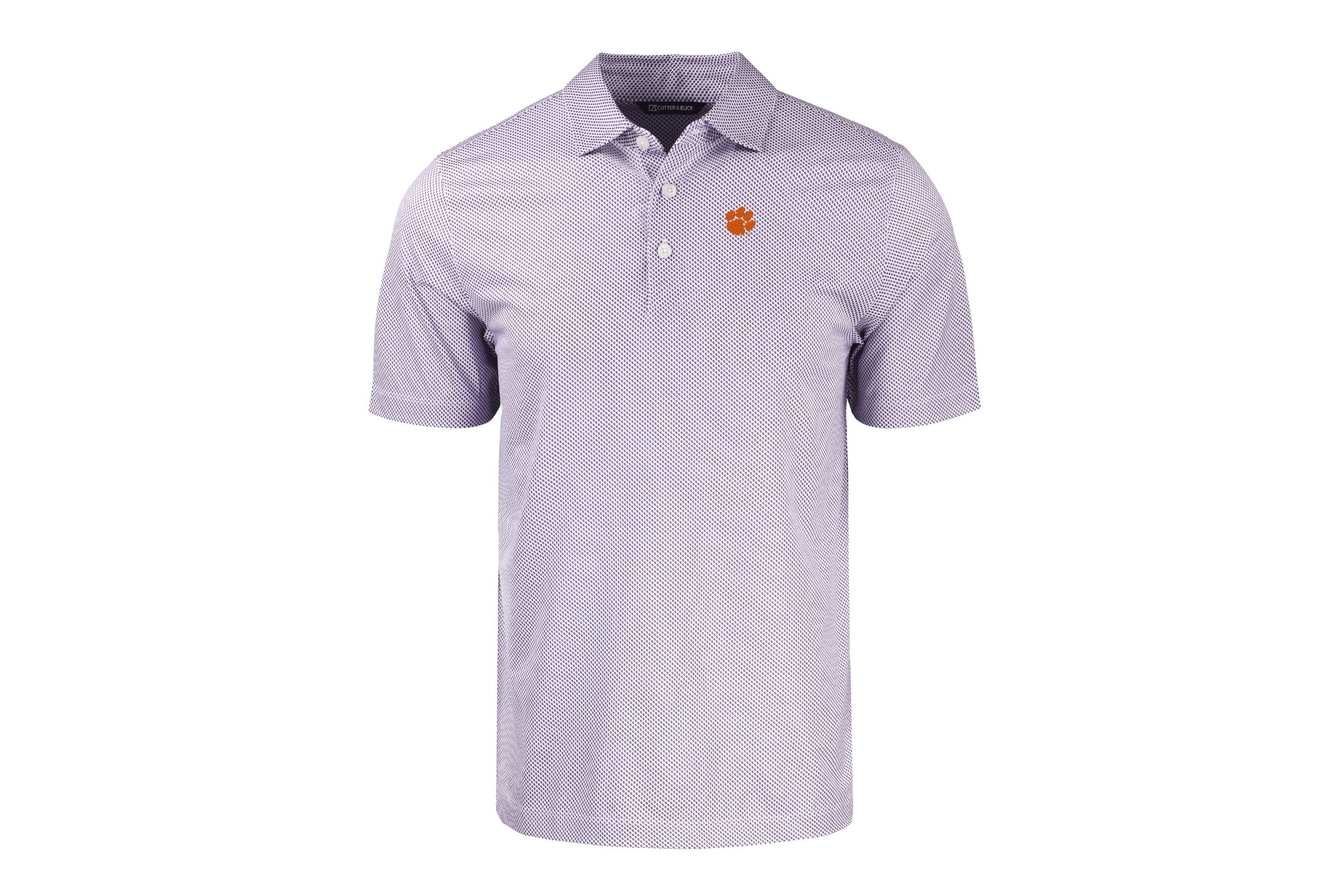 NCAA Clemson Tigers Pike Eco Symmetry Print Stretch Recycled Polo