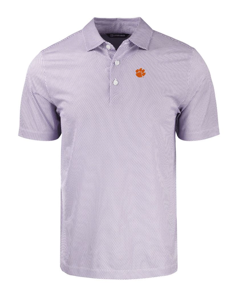 NCAA Clemson Tigers Pike Eco Symmetry Print Stretch Recycled Polo