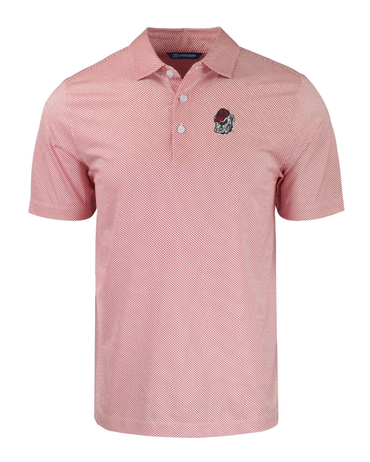 NCAA Georgia Bulldogs Pike Eco Symmetry Print Stretch Recycled Polo