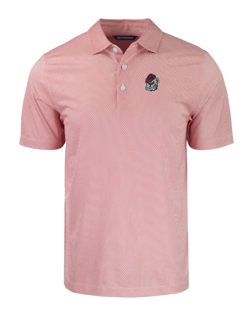 NCAA Georgia Bulldogs Pike Eco Symmetry Print Stretch Recycled Polo
