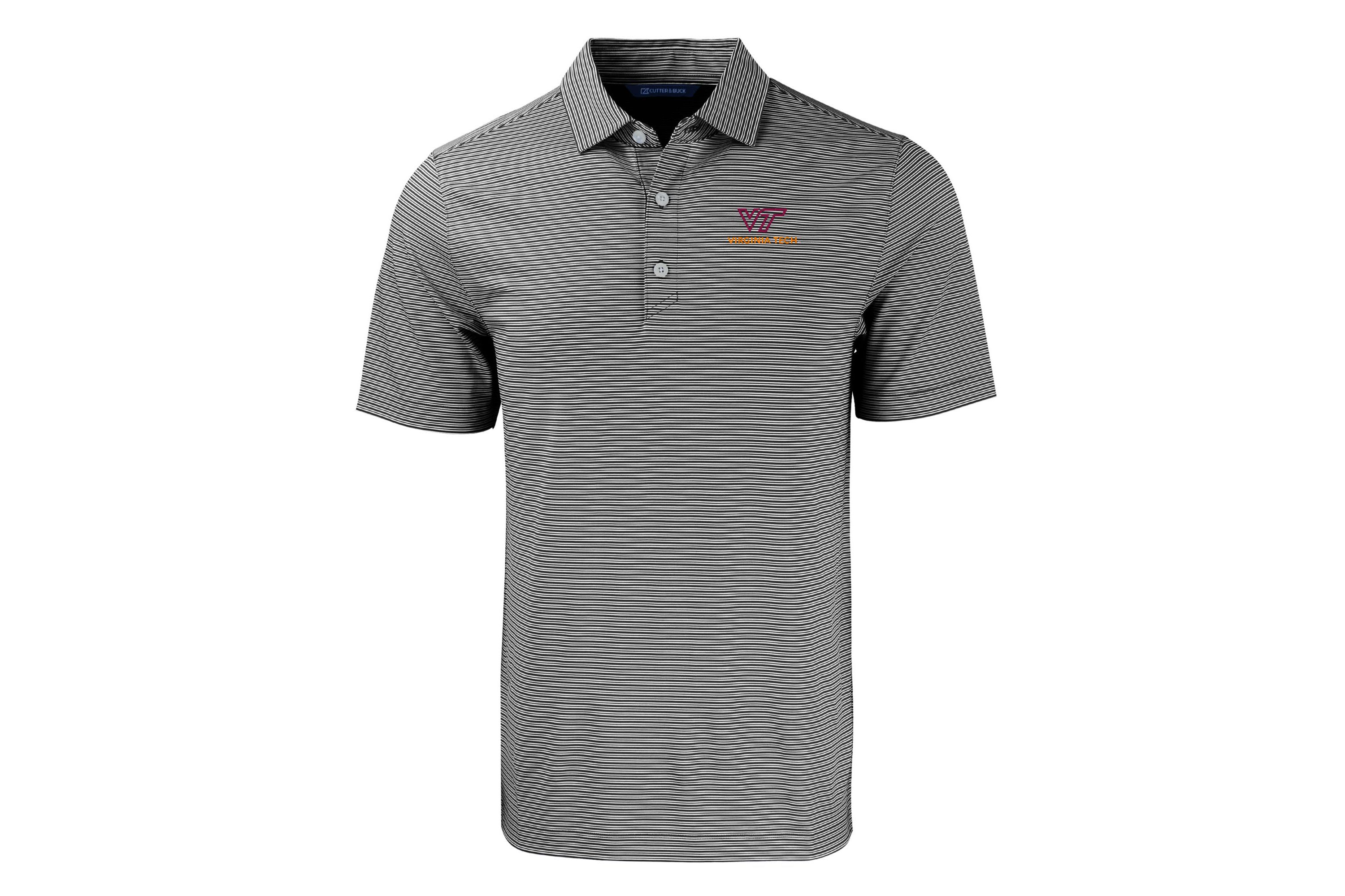 NCAA Virginia Tech Hokies Forge Eco Double Stripe Stretch Recycled Polo
