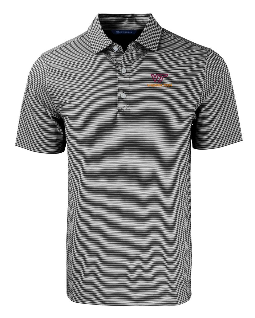 NCAA Virginia Tech Hokies Forge Eco Double Stripe Stretch Recycled Polo