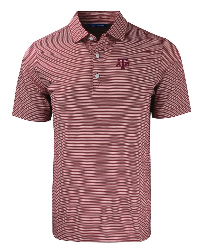 NCAA Texas A&M Aggies Forge Eco Double Stripe Stretch Recycled Polo