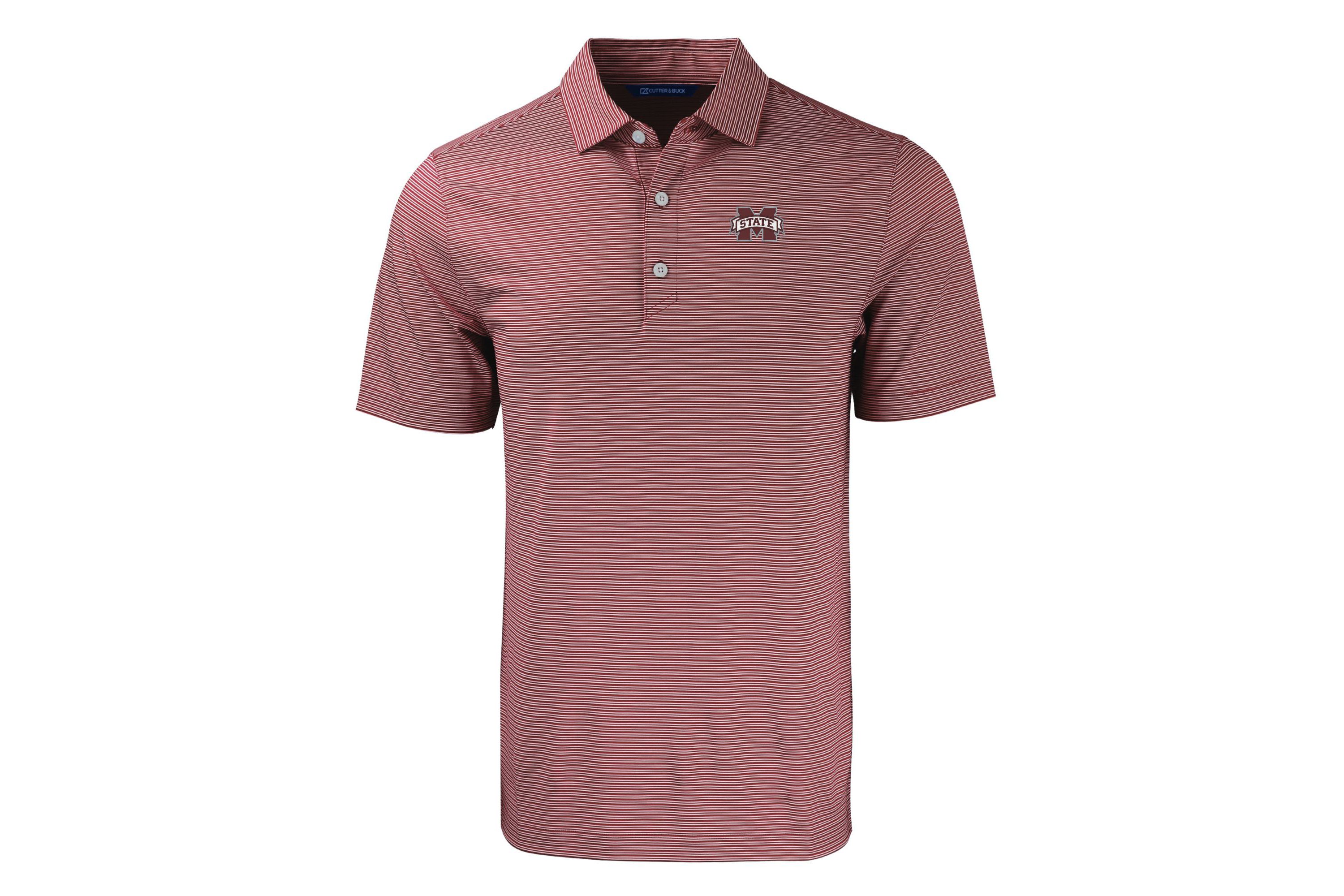 NCAA Mississippi State Bulldogs Forge Eco Double Stripe Stretch Recycled Polo