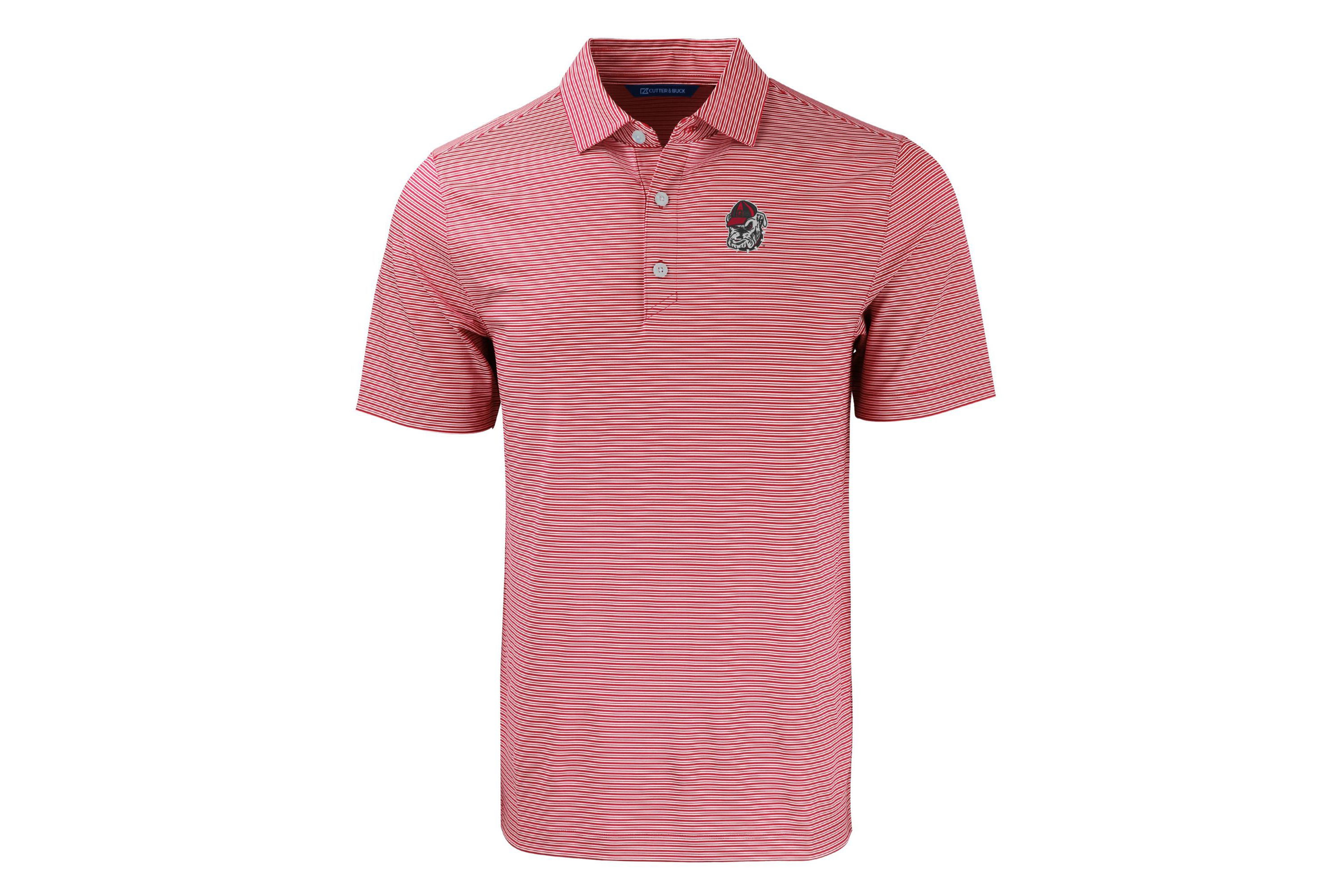 NCAA Georgia Bulldogs Forge Eco Double Stripe Stretch Recycled Polo