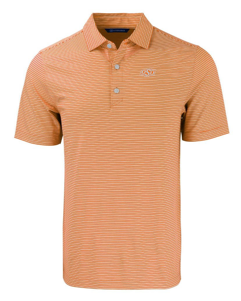 NCAA Oklahoma State Cowboys Forge Eco Double Stripe Stretch Recycled Polo