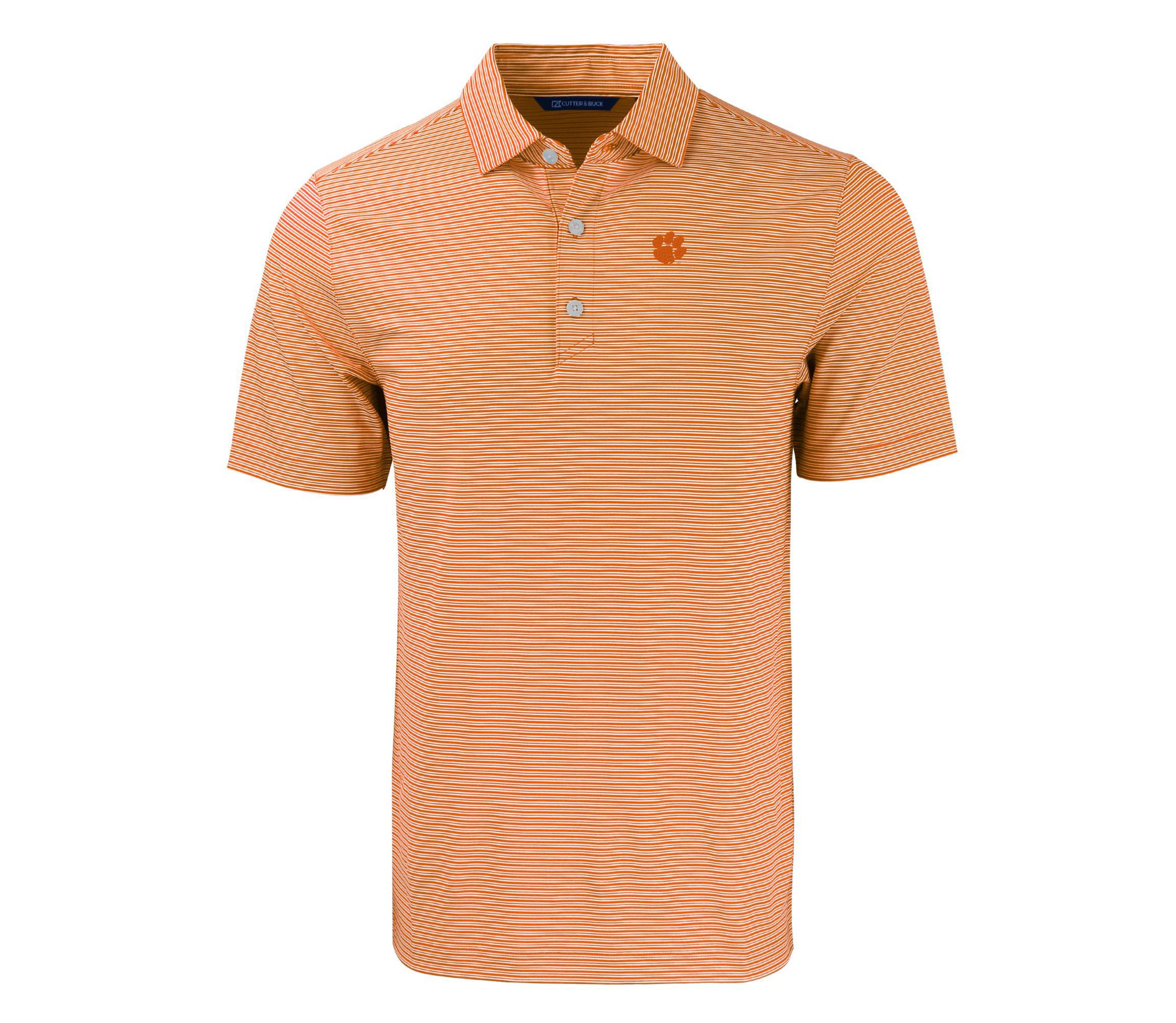 NCAA Clemson Tigers Forge Eco Double Stripe Stretch Recycled Polo