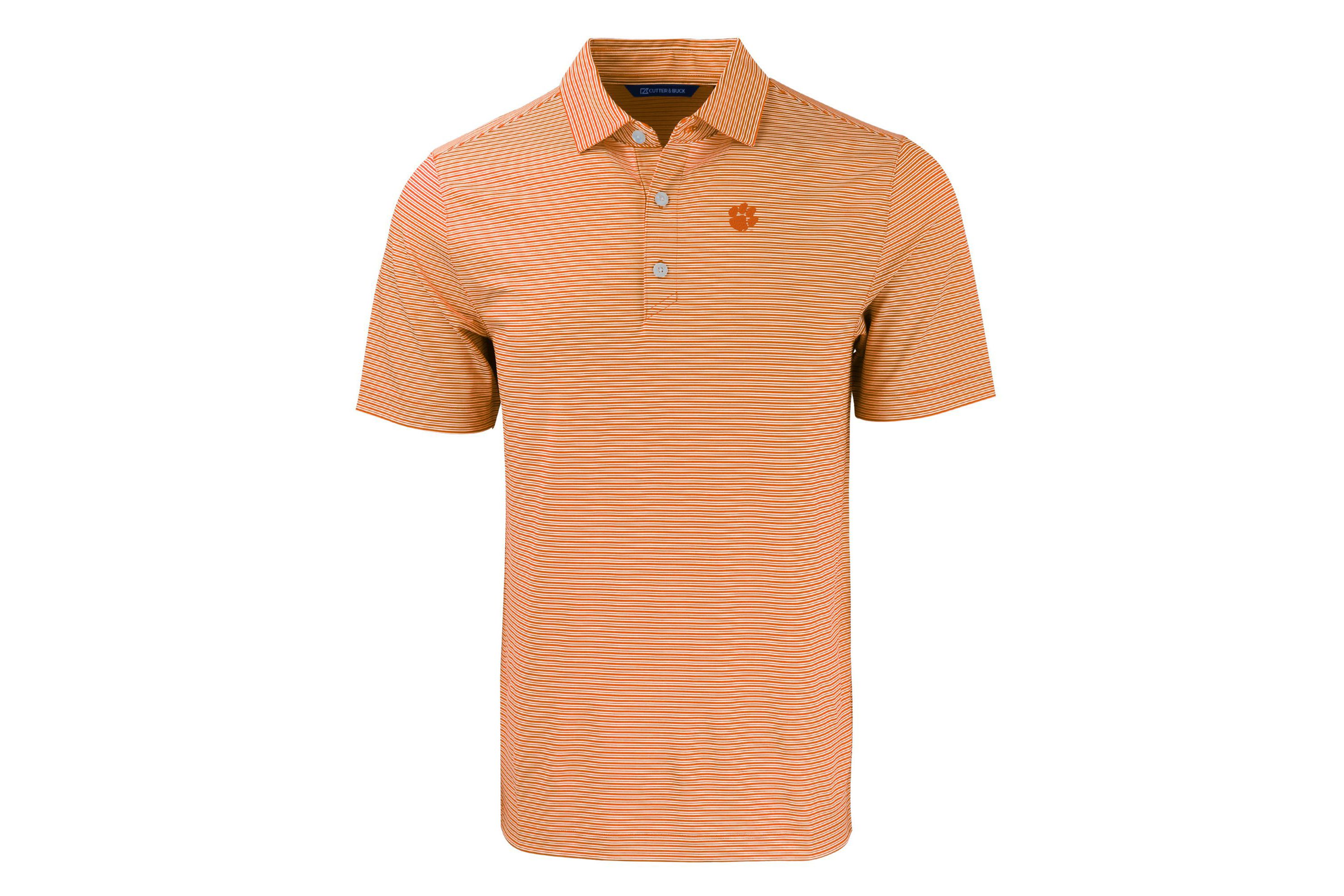 NCAA Clemson Tigers Forge Eco Double Stripe Stretch Recycled Polo