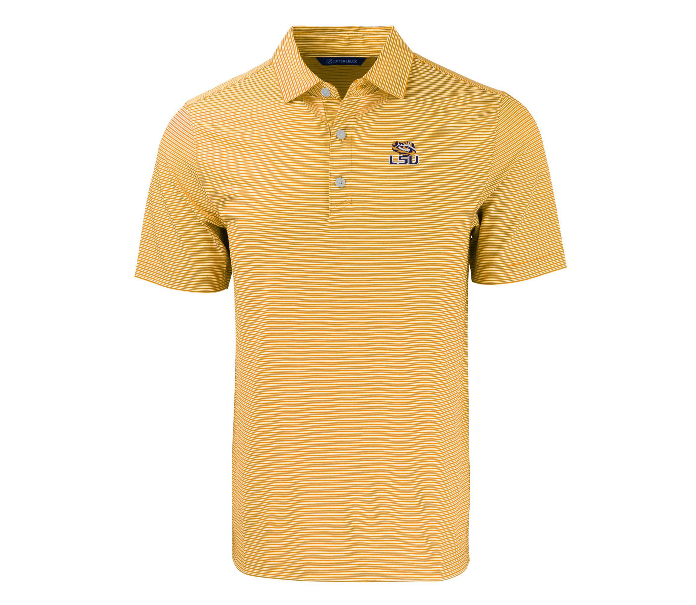NCAA LSU Tigers Forge Eco Double Stripe Stretch Recycled Polo