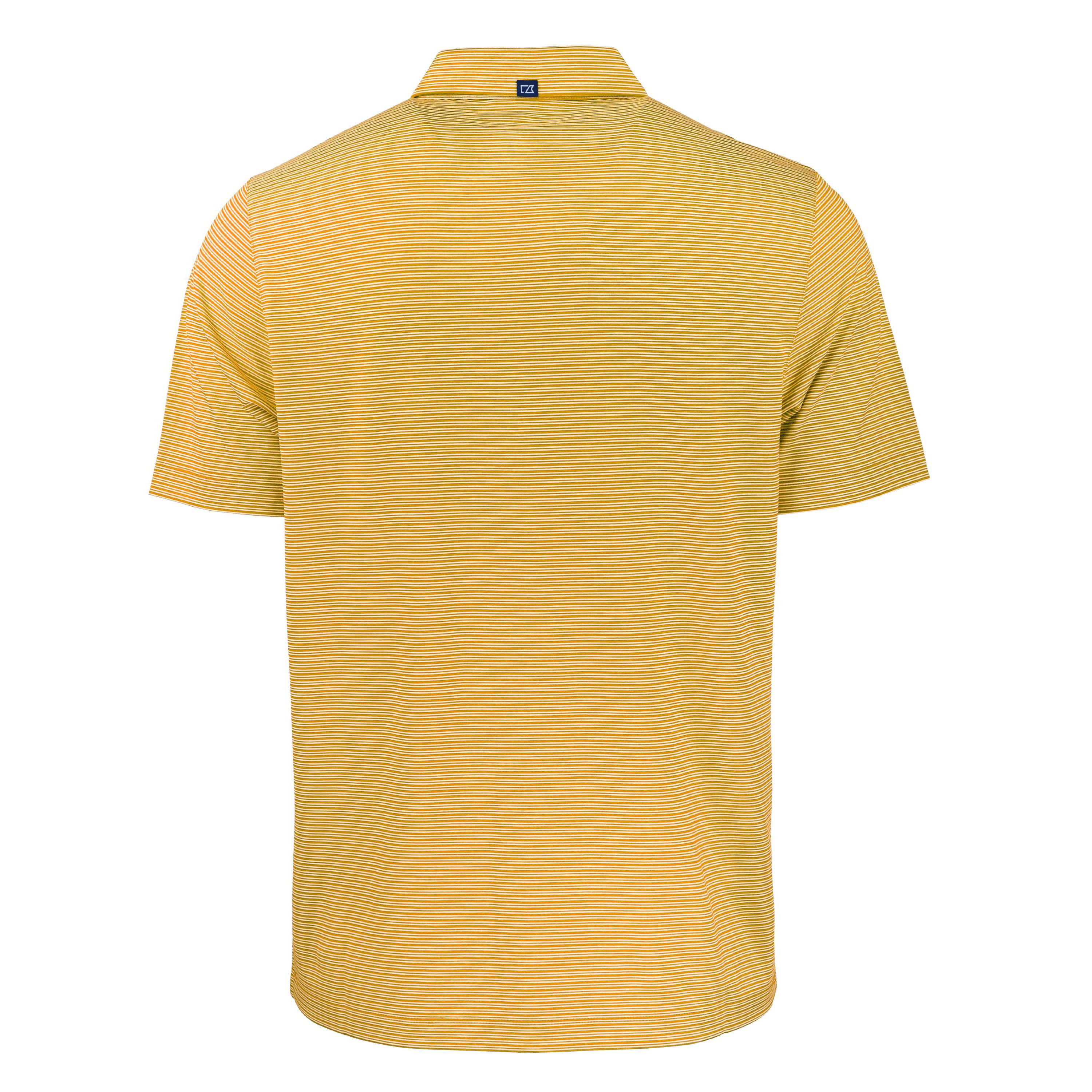 NCAA West Virginia Mountaineers Forge Eco Double Stripe Stretch Recycled Polo