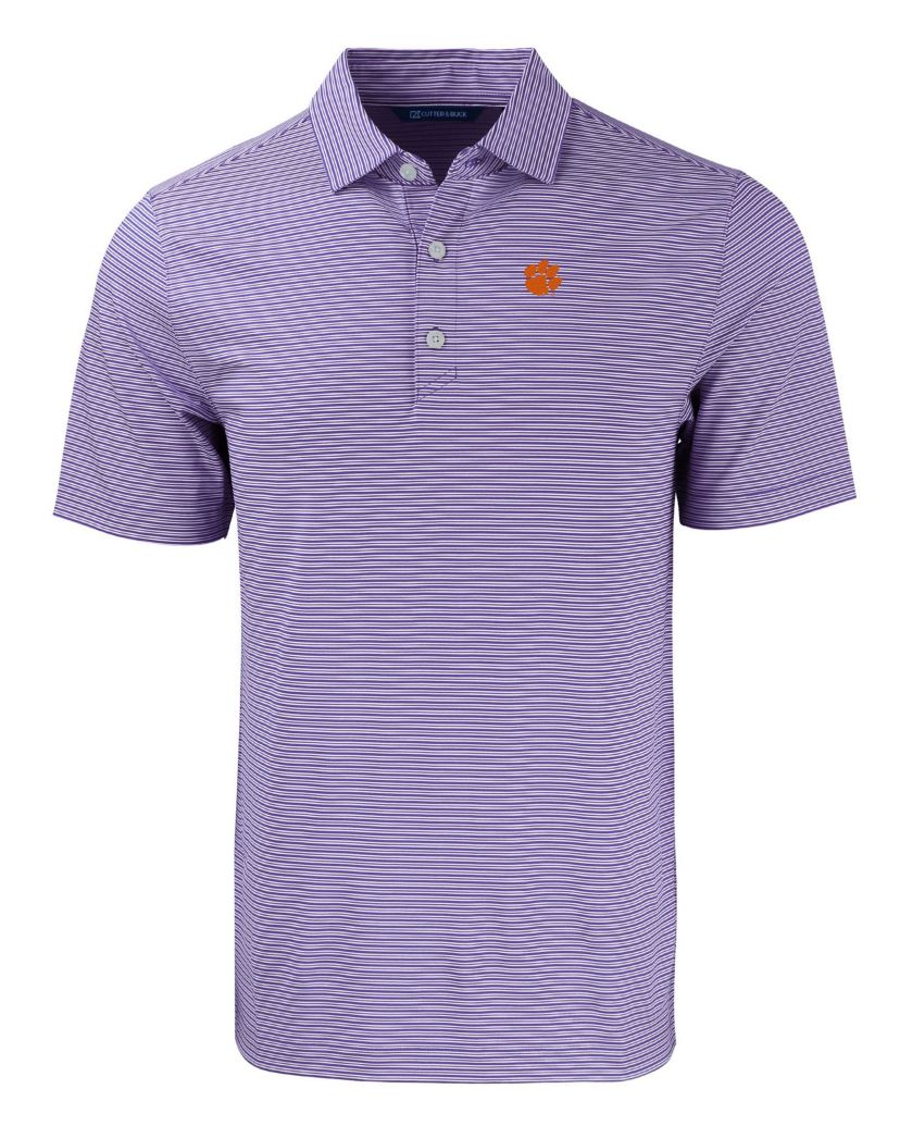 NCAA Clemson Tigers Forge Eco Double Stripe Stretch Recycled Polo