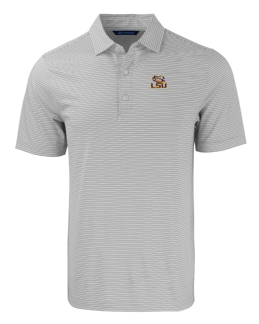 NCAA LSU Tigers Forge Eco Double Stripe Stretch Recycled Polo