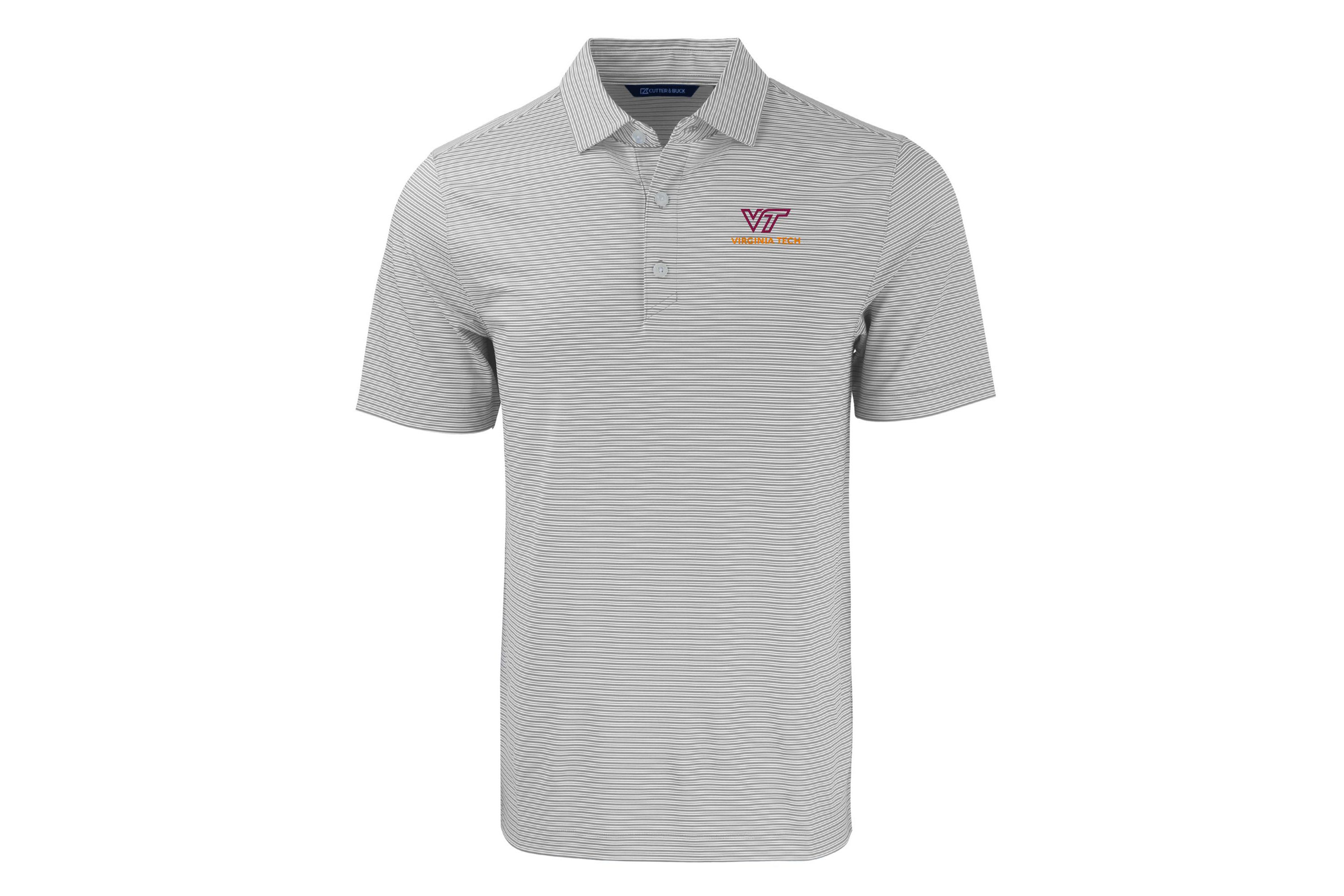 NCAA Virginia Tech Hokies Forge Eco Double Stripe Stretch Recycled Polo
