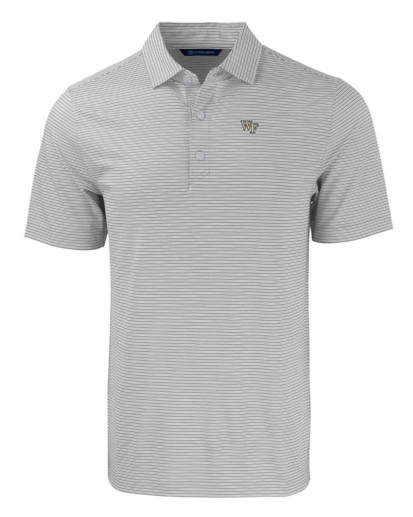 NCAA Wake Forest Demon Deacons Forge Eco Double Stripe Stretch Recycled Polo