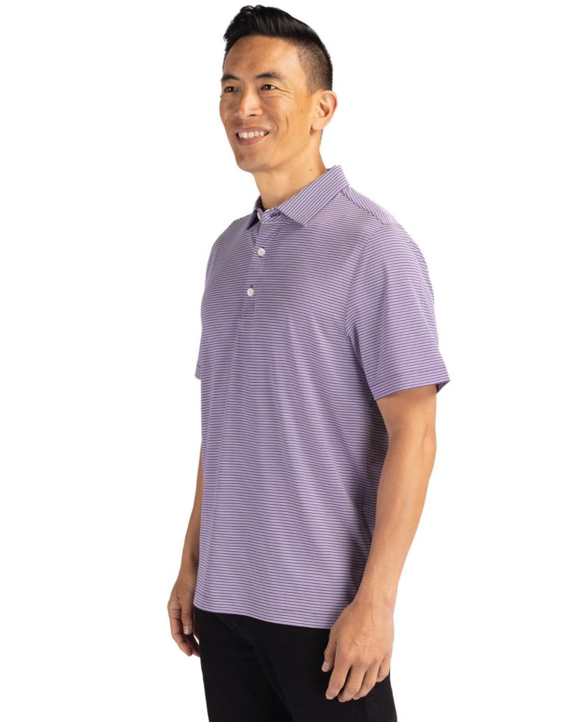 Cutter & Buck Forge Eco Double Stripe Stretch Recycled Mens Polo