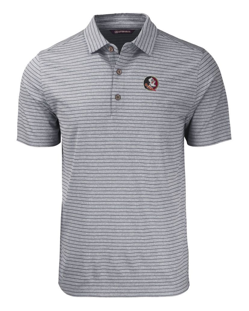 NCAA Florida State Seminoles Forge Eco Heather Stripe Stretch Recycled Polo