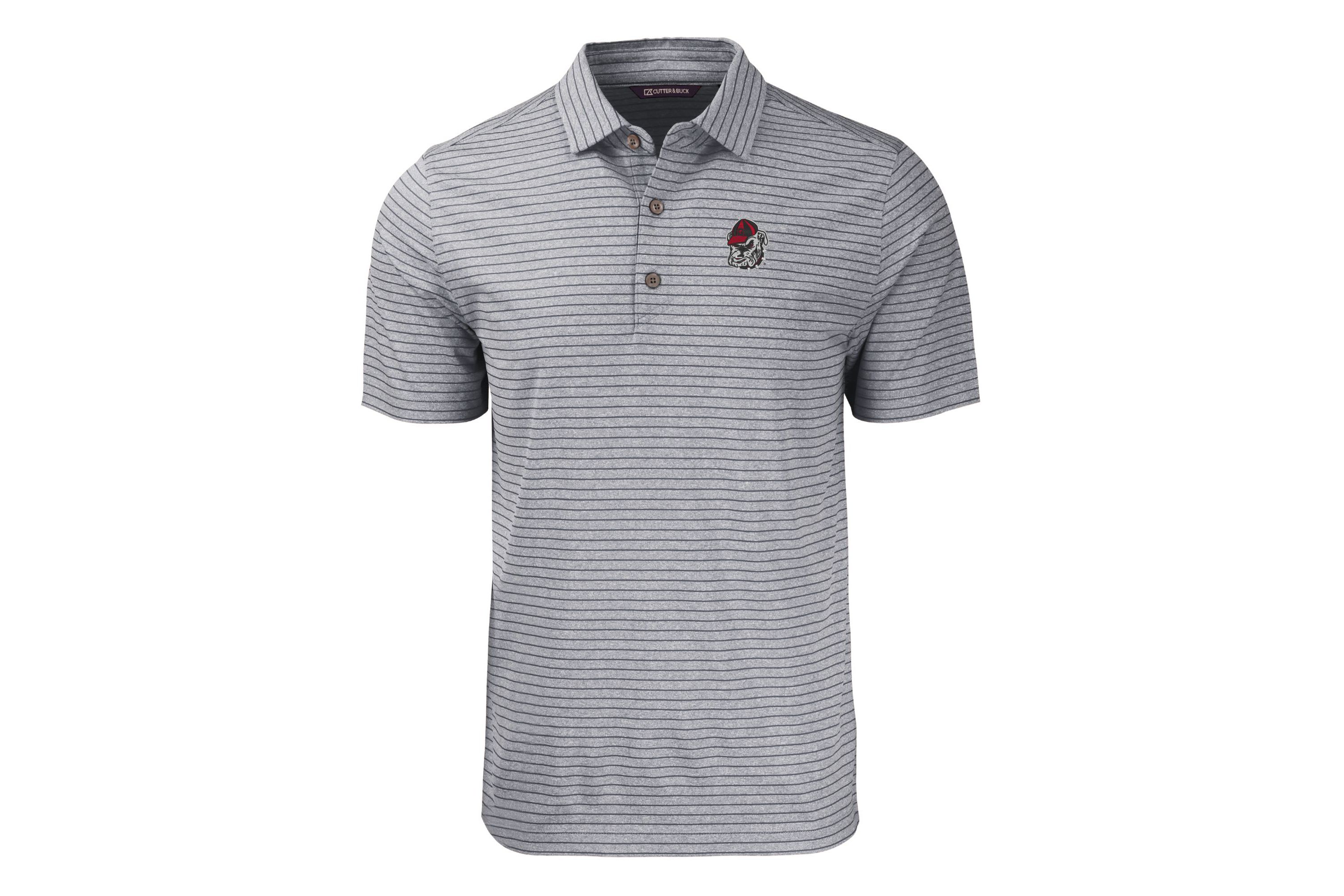 NCAA Georgia Bulldogs Forge Eco Heather Stripe Stretch Recycled Polo