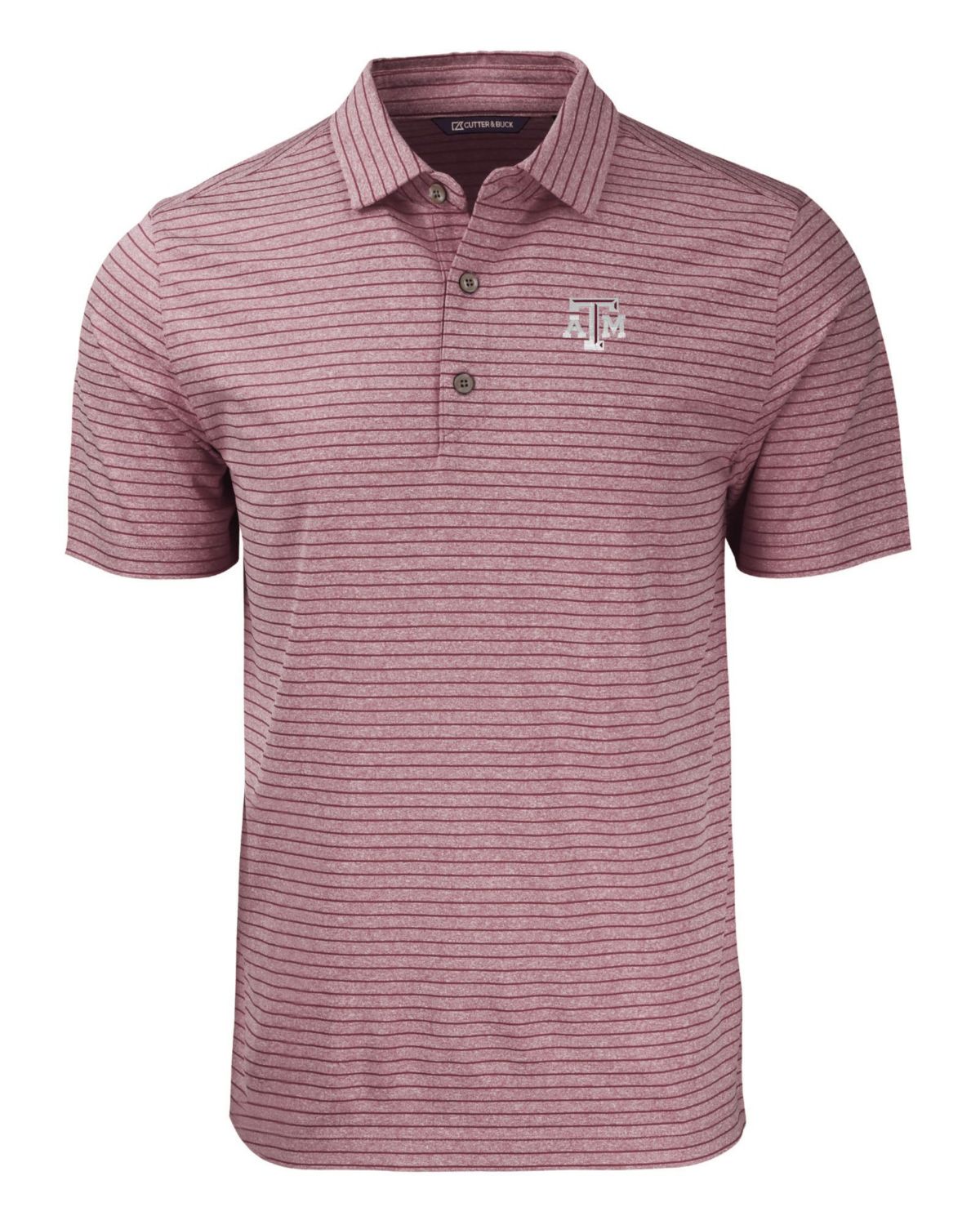 NCAA Texas A&M Aggies Forge Eco Heather Stripe Stretch Recycled Polo