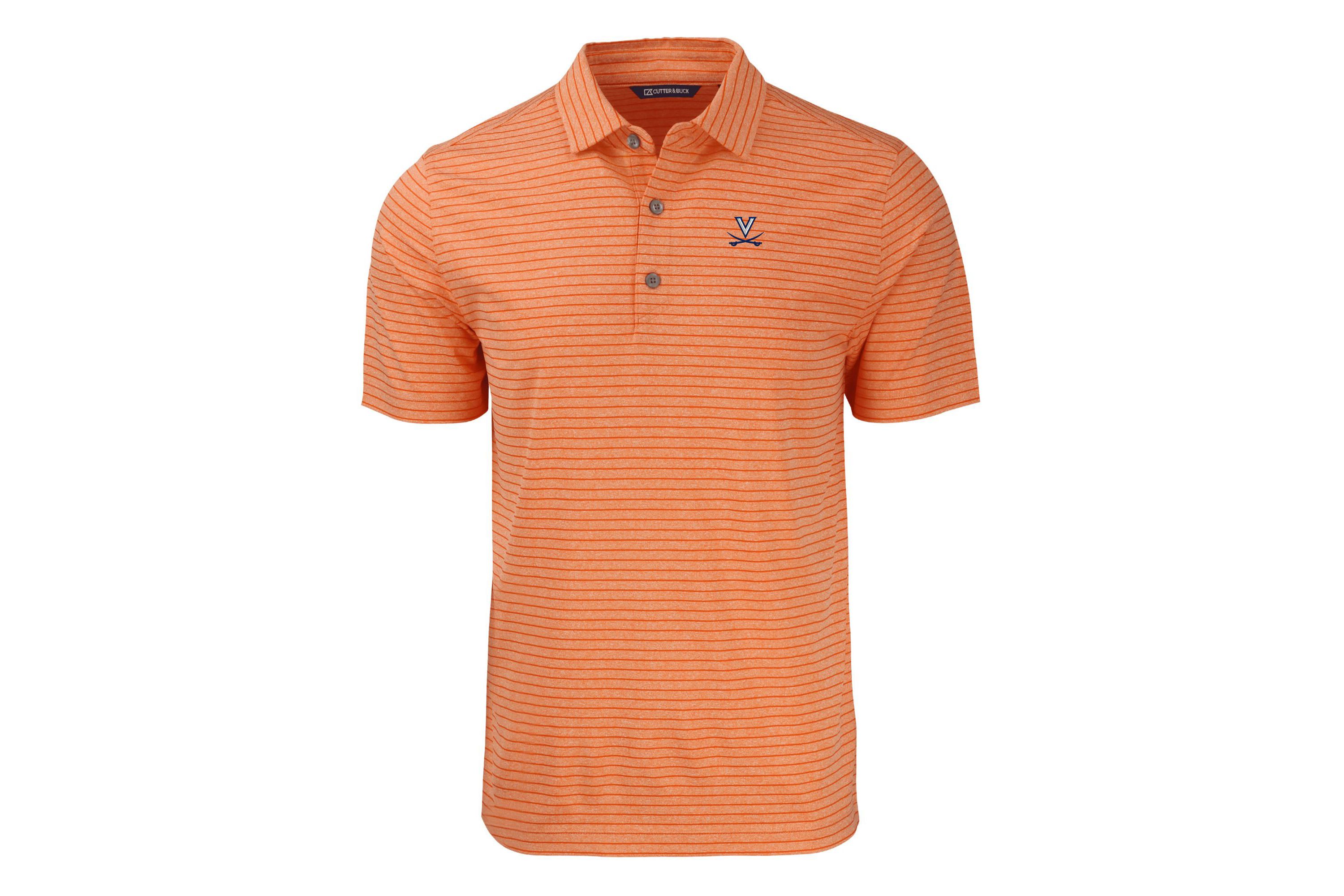 NCAA Virginia Cavaliers Forge Eco Heather Stripe Stretch Recycled Polo