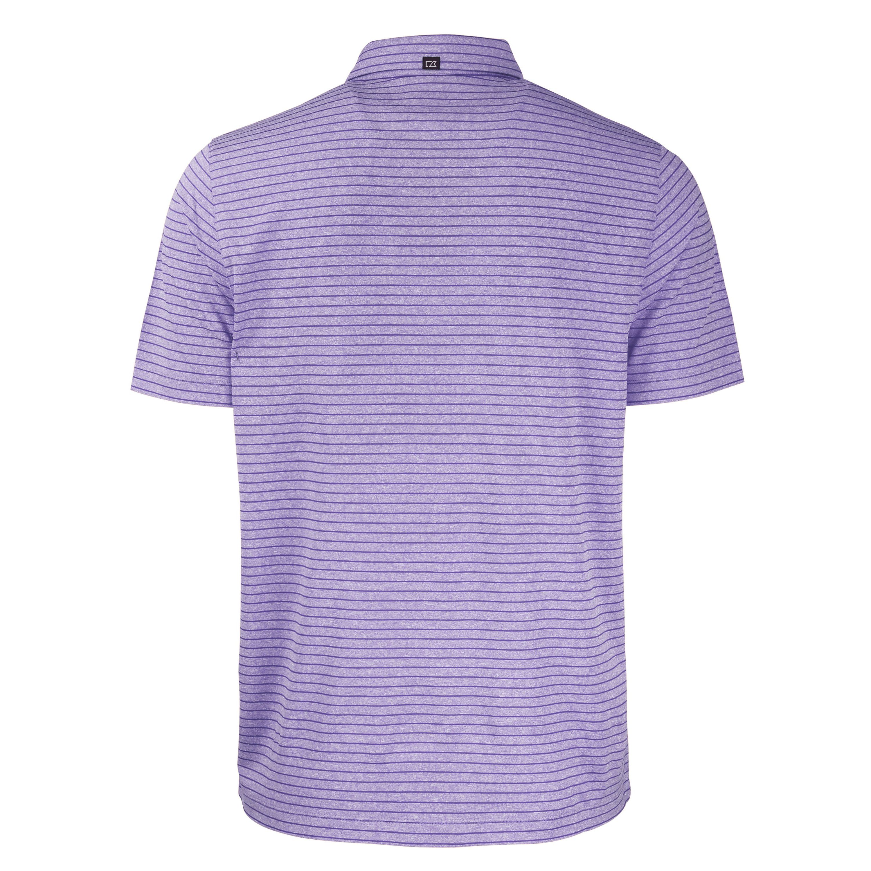 NCAA LSU Tigers Forge Eco Heather Stripe Stretch Recycled Polo