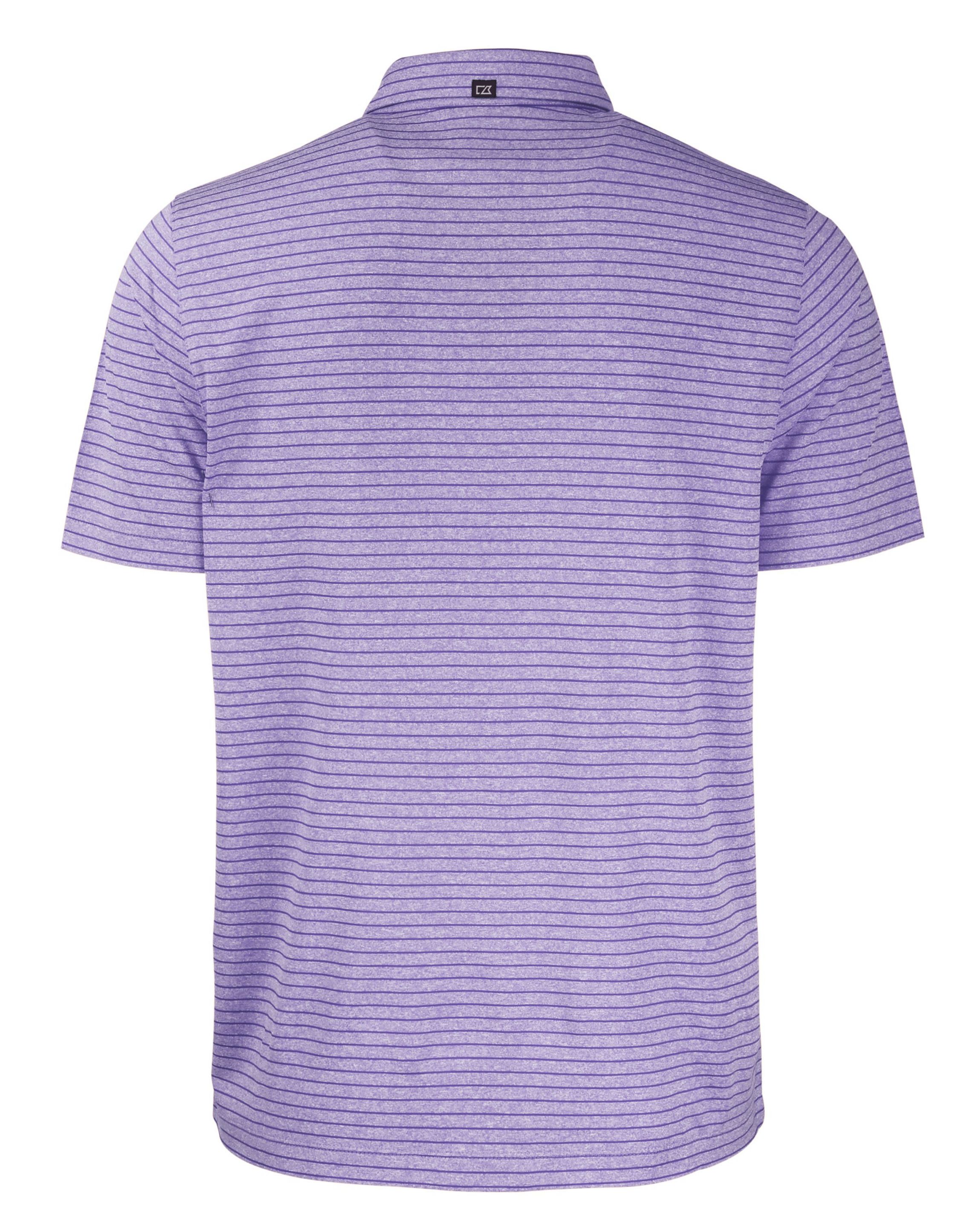 NCAA Clemson Tigers Forge Eco Heather Stripe Stretch Recycled Polo