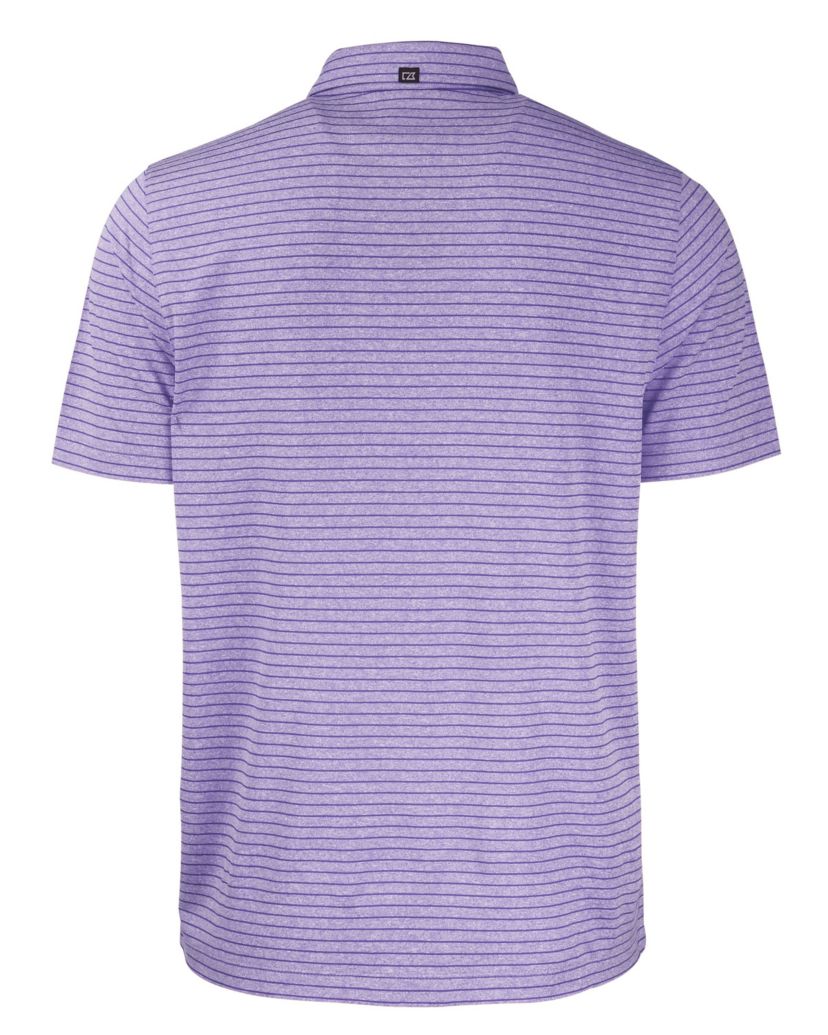 NCAA Clemson Tigers Forge Eco Heather Stripe Stretch Recycled Polo