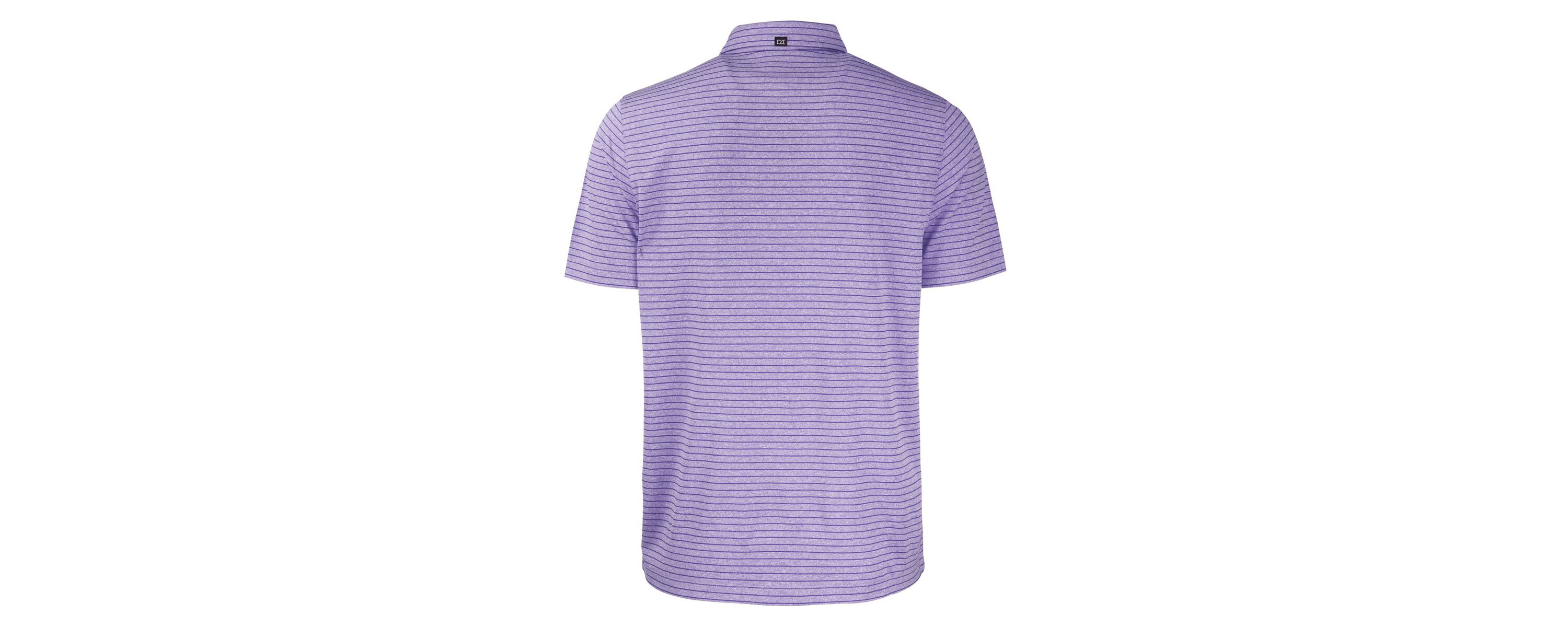 NCAA Clemson Tigers Forge Eco Heather Stripe Stretch Recycled Polo