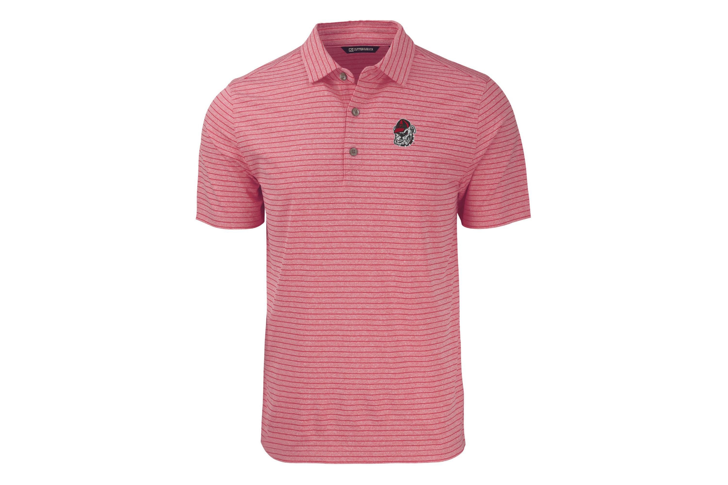 NCAA Georgia Bulldogs Forge Eco Heather Stripe Stretch Recycled Polo