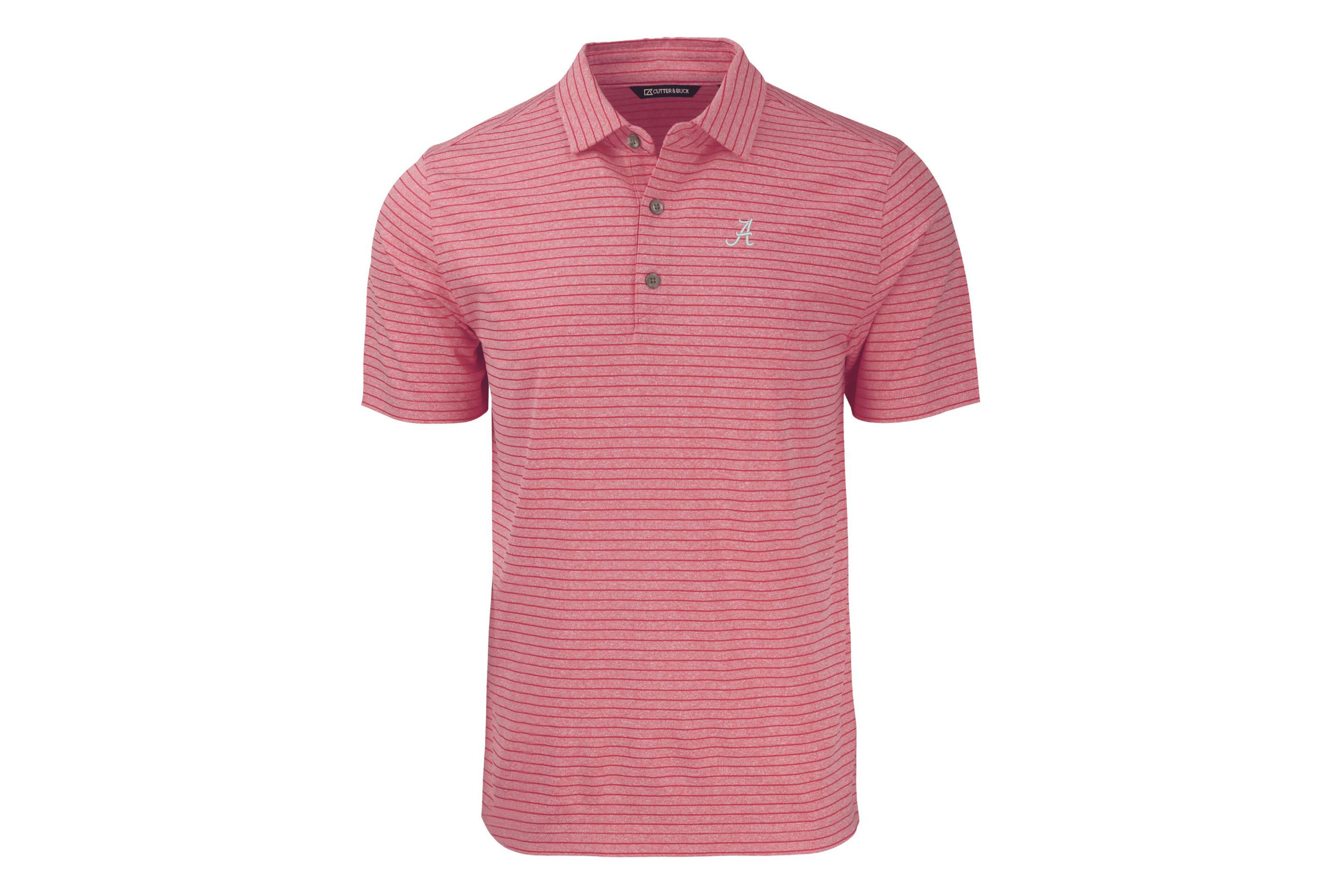 NCAA Alabama Crimson Tide Forge Eco Heather Stripe Stretch Recycled Polo