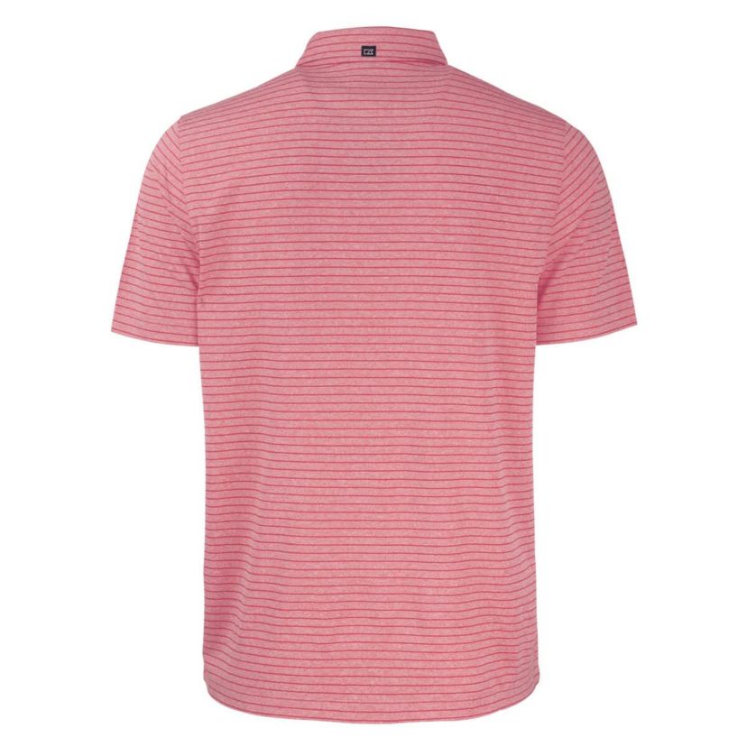 NCAA Alabama Crimson Tide Forge Eco Heather Stripe Stretch Recycled Polo