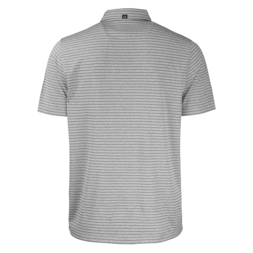 NCAA Wake Forest Demon Deacons Forge Eco Heather Stripe Stretch Recycled Polo