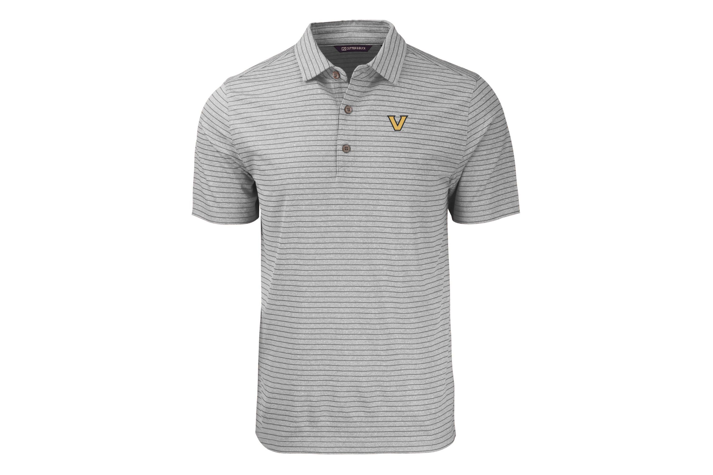 NCAA Vanderbilt Commodores Forge Eco Heather Stripe Stretch Recycled Polo
